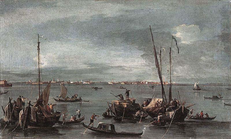 Francesco Guardi The Lagoon Looking Towards Murano from the Fondamenta Nuova china oil painting image
